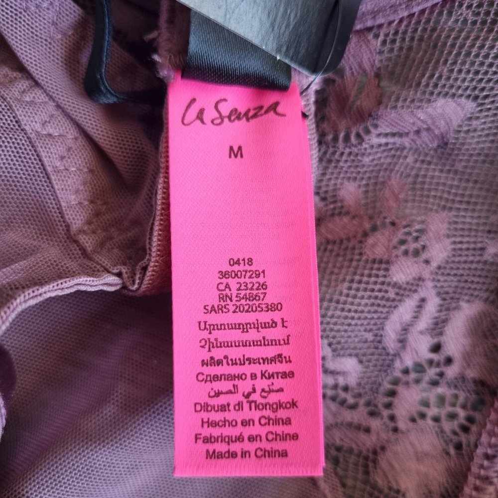 NWT - La Senza Floral Lace & Mesh Bodysuit Size M - Picture 10 of 16